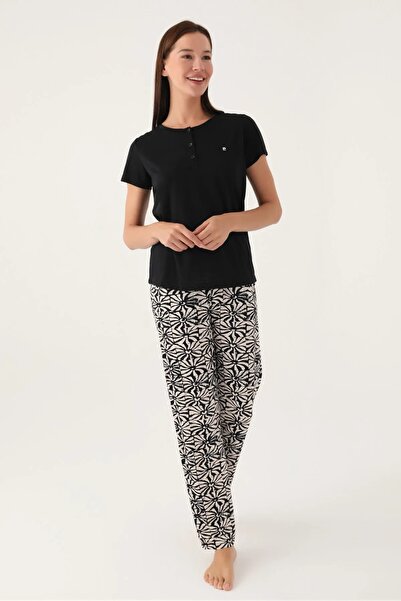 Pierre Cardin PİERRE CARDİN BÜYÜK BEDEN SEÇENEKLİ YUMUŞAK DOKULU KADIN PİJAMA TAKIM 8788