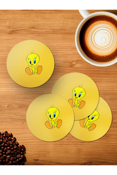 Panorama Ajans مجموعة لوني تونز تويتي تيفيتي بيرد سليفيستر مكونة من 4 أكواب خ...