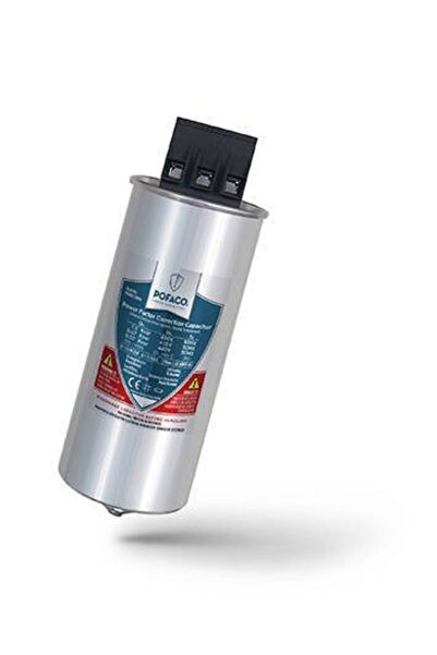 Pofaco Tüp 7,5 KVAR Trifaze Kondansatör P400075