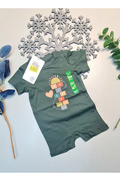 Hello Baby Bebekler İçin Kısa Şort Kısa Kol Alttan Çıtçıtlı Yazlık SekSek Tul...