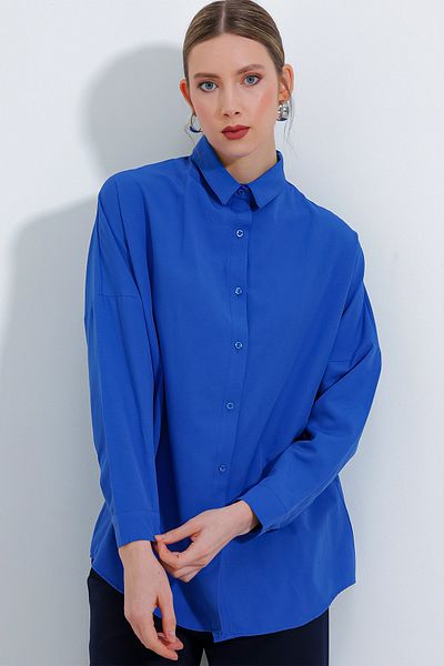 Bigdart 3900 Oversize Long Basic Shirt – B.blau