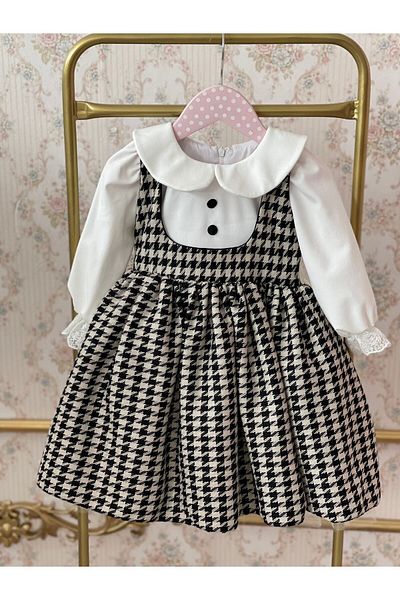 İPEKACOUTURE Rochie pentru fetiță cu guler pentru bebeluși