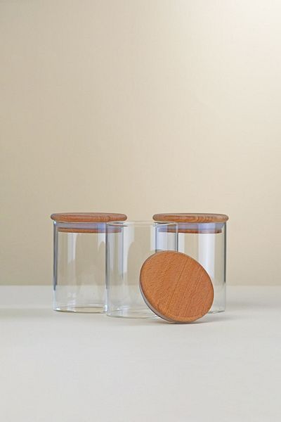 Glore 3-Piece Glass Spice Rack Set 8x10cm