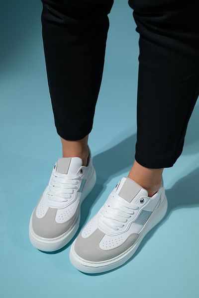 LuviShoes Pantofi de damă BEICE alb gri