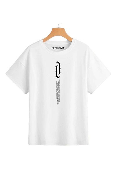 BENROMA 1 produs este un cadou pentru achiziții de 6 și mai sus Tricou pentru copii cu litere în picioare imprimate
