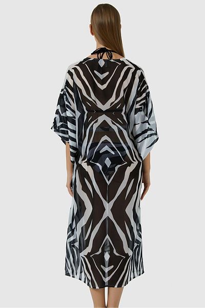 AYYILDIZ 3853 Rochie de plajă cu model zebră
