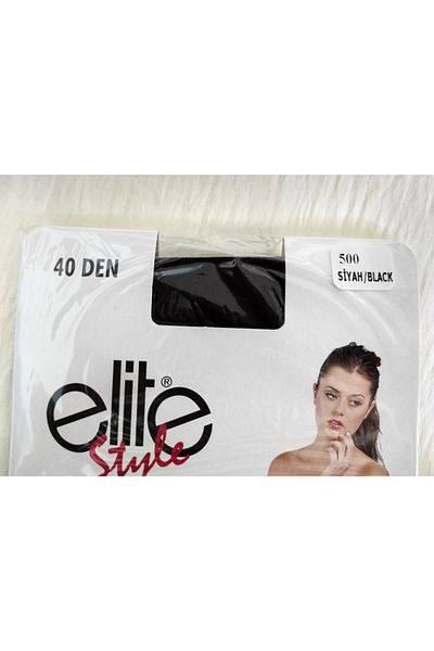ELİTE STYLE Medium Thick Above Knee 4-Piece Black Garter Stockings Set