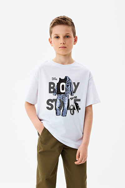 MYADA Tricou pentru băieți cu imprimeu în stilul băiatului