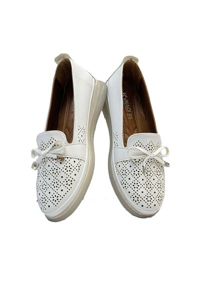 KAFKASLAR AYAKKABI Pantofi de balerina pentru femei Kafkaslar Inner Inner Real Leather, perforati ortopedici, zilnici