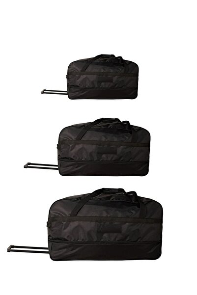 Esbuik 3 Tekerlekli Katlanabilir Körüklü 3'lü Valiz & Bavul Seyahat,Taşınma Çanta Seti (55cm,70cm,80cm)