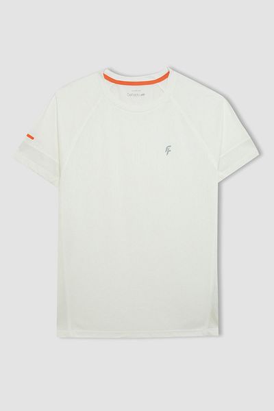 DeFacto Crew Neck, potištěná těžká tkanina, krátké rukávy sportovní tričko B5135ax24sp
