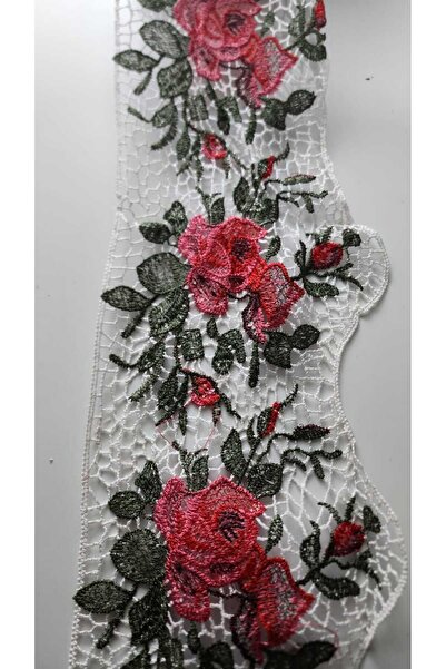 BERKE TUHAFIYE AKSESUAR Genişlik 16 cm Çiçek Desenli Güpür 16 metrelik Top