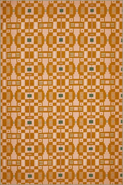 Rugs Modern Halı Μοντέρνο διακοσμητικό χαλί με πορτοκαλί θέμα και μικτά γεωμε...