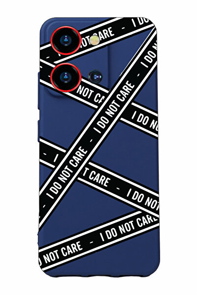 Reeder S19 Max Pro S Zoom - حافظة سيليكون بلون أزرق داكن مع طباعة وحماية للكاميرا