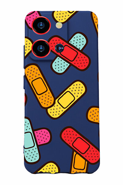 Reeder S19 Max Pro S Zoom - حافظة سيليكون بلون أزرق داكن مع طباعة وحماية للكاميرا