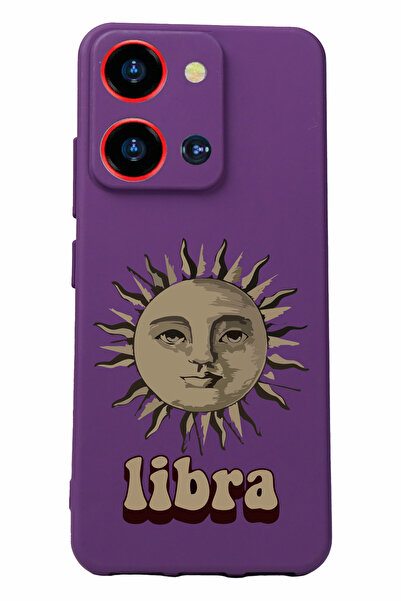 Reeder S19 Max Pro S Zoom - حافظة سيليكون مطبوعة باللون الأرجواني مع حماية للكاميرا