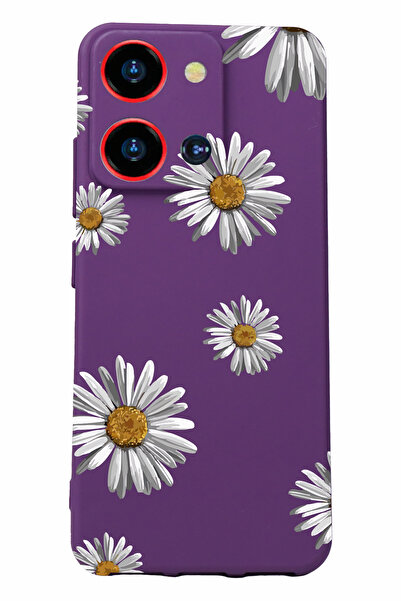 Reeder S19 Max Pro S Zoom - حافظة سيليكون مطبوعة باللون الأرجواني مع حماية للكاميرا