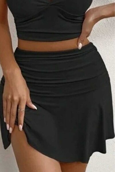 BENİMOLMALI Kısa Kloş Etek Mini Etek