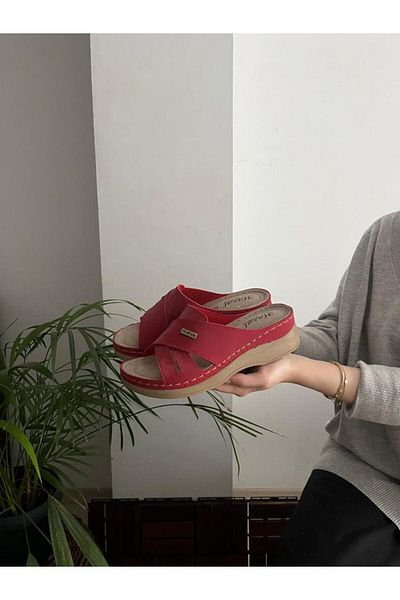 Behtah Kundura شبشب يومي مريح بكعب عالٍ وسميك ونعل تشريحي ناعم ومريح لتقويم العظام بالكامل