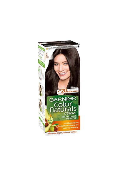 Garnier Color Naturals 3/0 - Koyu Kahve Saç Boyası