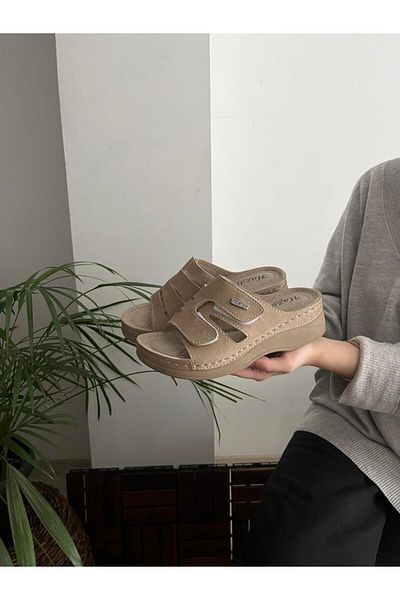 Behtah Kundura High Thick Heel Comfort Soft Anatomical Sole Comfortable Full Orthopedic Daily Slippers