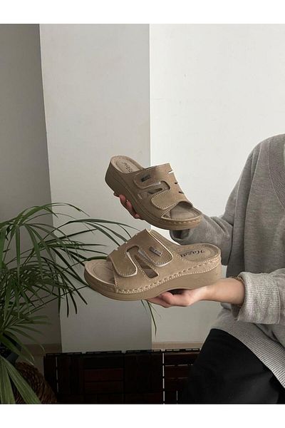 Behtah Kundura High Thick Heel Comfort Soft Anatomical Sole Comfortable Full Orthopedic Daily Slippers