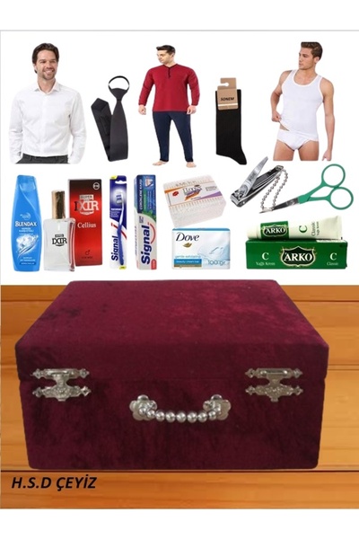 Sonem Çeyiz Παντόφλες Πουκάμισο Γαμπρού Παρτίδα Καλλυντικών 1002