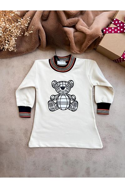 kidsepet Girl&Baby Mini Teddy Bear Printed Dress