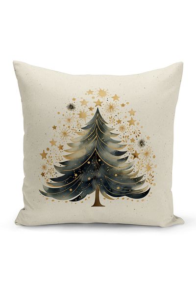 Bertille Home New Year Series Double Sided Digital Printed Throw Pillow Case (Christmas Christmas Cushion Cover)