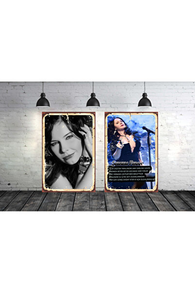 ŞEBNEM Spacious Themed 2 Pieces 20 x 30 CM Painting Set