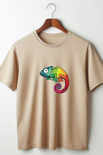 Vordevia Πολύχρωμο μπλουζάκι Chameleon Oversize Crew Neck