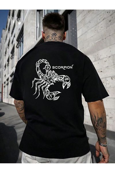 PENTHİLUS oversize scorpion printed T-shirt