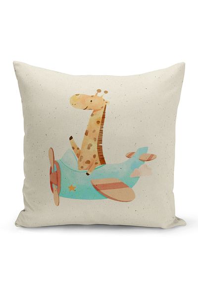 Bertille Home Child Baby Series Double-Sided Digital Printed Throw Pillow Case (Kids Children Cushion Cover)