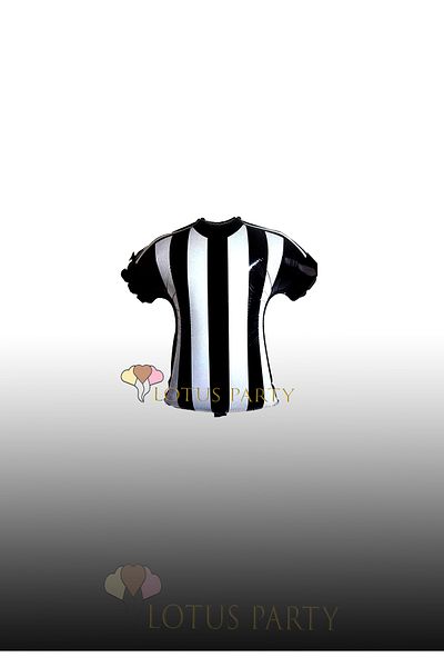 LOTUS PARTY 1 Piece Black and White Jersey Foil Balloon - Fan Foil Balloon