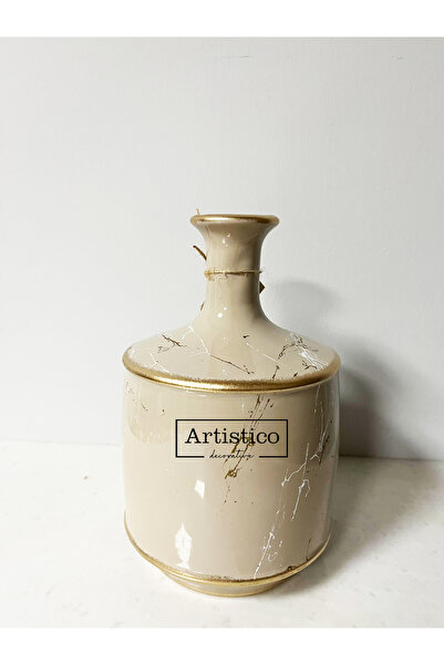 artistico decorative Seramik El Yapımı Tombul Vazo 30cm