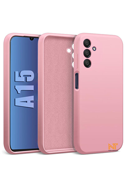 Nezih Case Samsung Galaxy A15 Kılıf Kadife Iç Yüzeyli Kamera Korumalı (şık Tasarım) Silikon Kapak