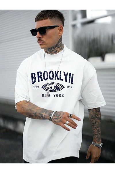 PENTHİLUS Oversize BROOKLYN Printed T-shirt