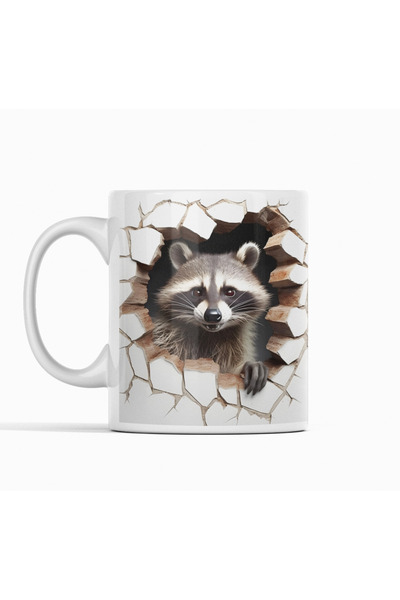 Nino Store Animal Themed Cute Raccoon Printed Mug