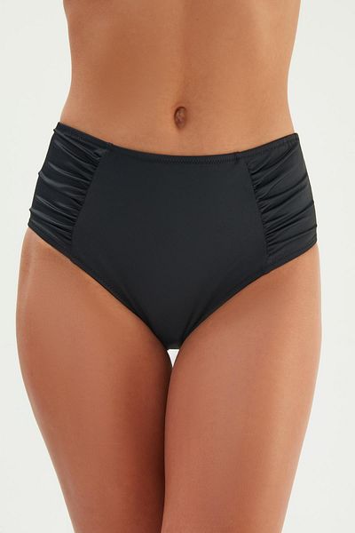 Eros 2514 Black High Waist Draped Bikini Bottom
