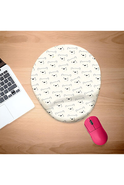 UcuruStore Μικροσκοπικό Mouse Pad με σχέδιο κεφαλών πολικής αρκούδας και στήρ...