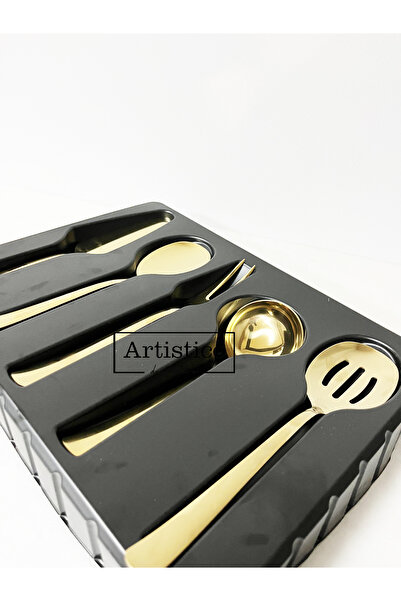 artistico decorative Titanium Luxury Service Set 5 Pieces Gold