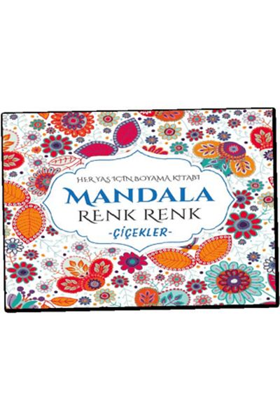 Evrensel İletişim Yayınları Mandala Color Color Flowers Collective Book 1 Pages Universal Communication Publications