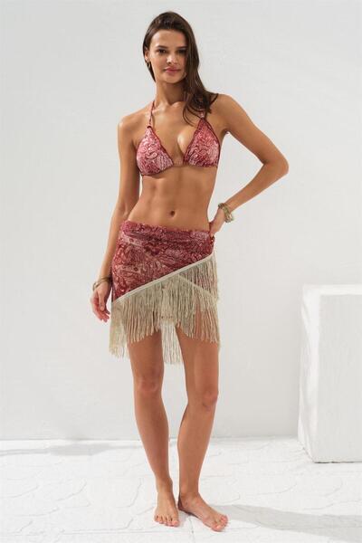 Pierre Cardin 23180-d Bohemıan Püsküllü Etek Pareo