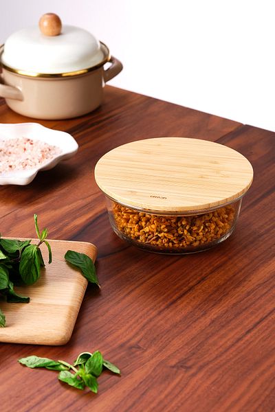 Emsan 650 ml Natural Borosilicate Storage Container