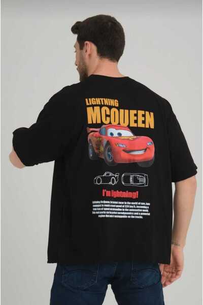 PERISENSE Tricou oversize unisex cu imprimeu McQueen&l'm Sally 1