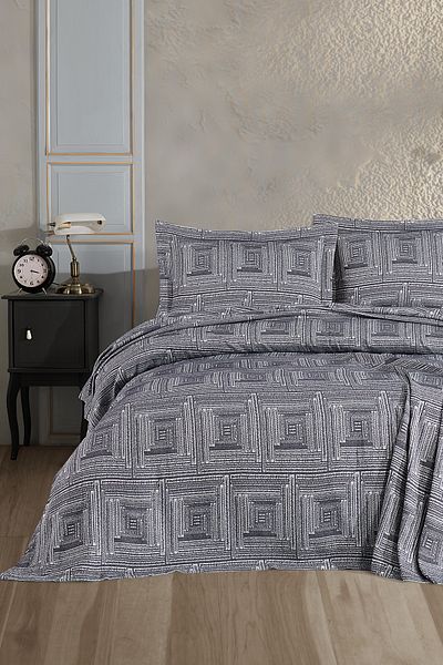 BİRHOME Σετ διπλό κάλυμμα και πικέ Concorde Navy Blue
