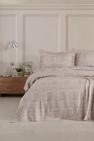 BİRHOME Двойно кувертюра и комплект завивки Concorde Beige