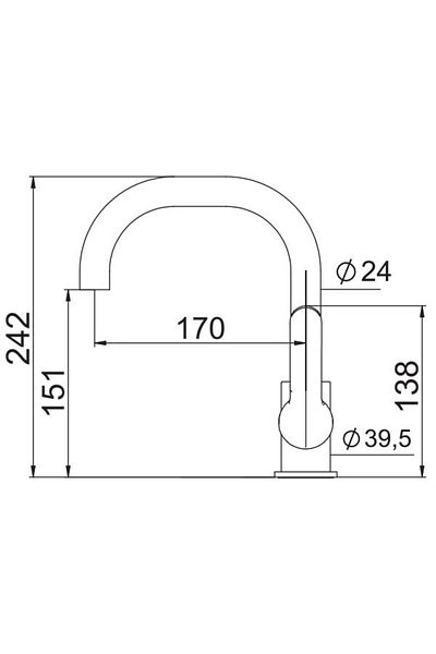 NSK Legna Plus Chrome Swan Sink Faucet - N 4013302