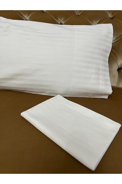 Çeyiz Bahçesi Βρεφική ριγέ μαξιλαροθήκη - 35×45 Κρέμα