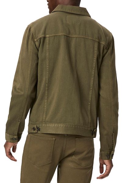 Cuqq Denim Olive Color Men's Slim Fit Denim Jeans Jacket